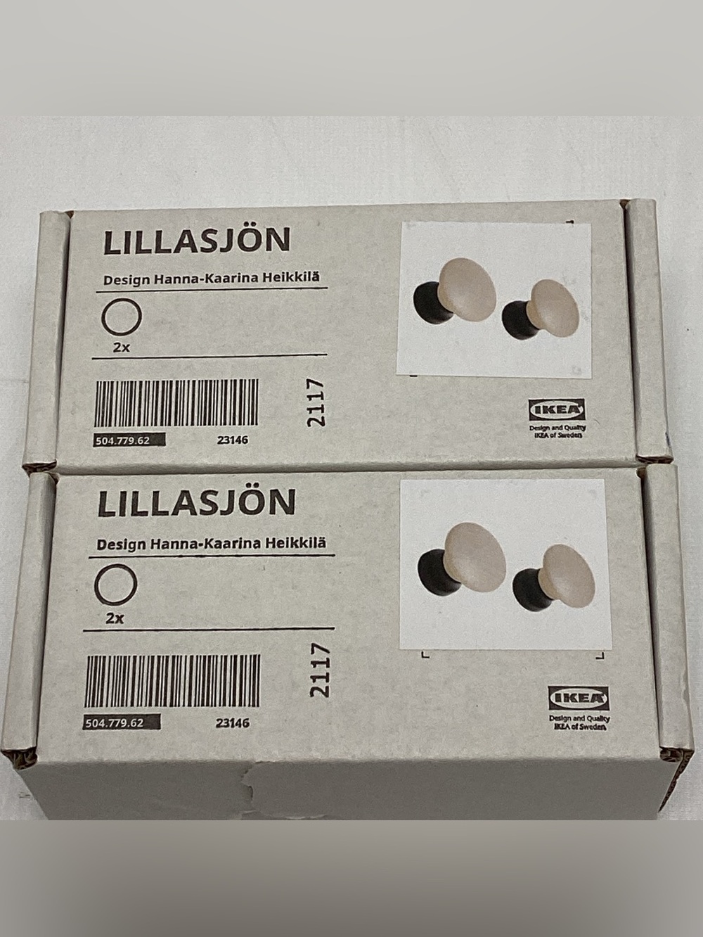IKEA LILLASJON Knob  504.779.62 2 Boxes = 3 knobs